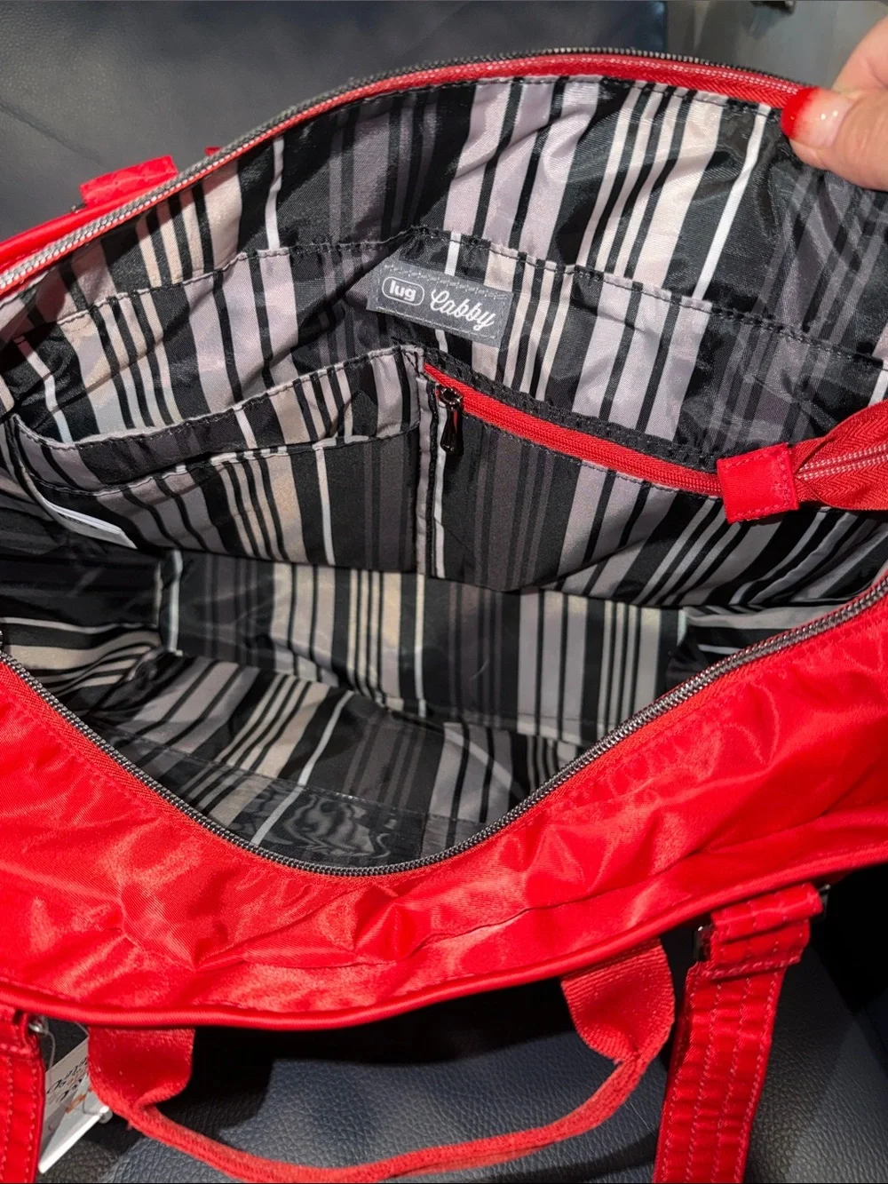 lug Cabby Tote Poppy Red NWT